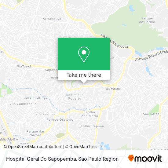 Hospital Geral Do Sapopemba map