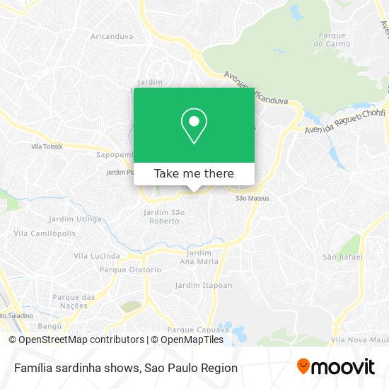 Família sardinha shows map