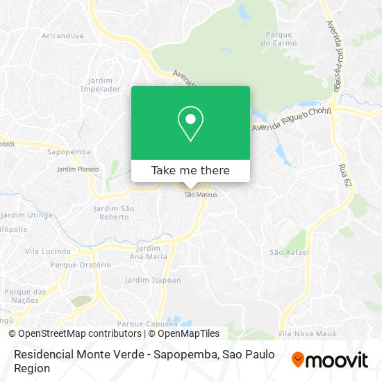Residencial Monte Verde - Sapopemba map