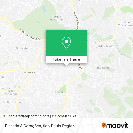 Mapa Pizzaria 3 Corações