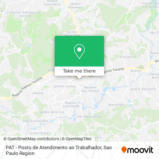 PAT - Posto de Atendimento ao Trabalhador map