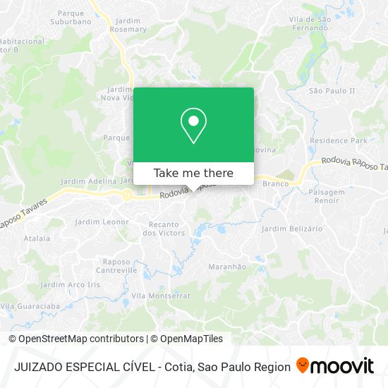 JUIZADO ESPECIAL CÍVEL - Cotia map
