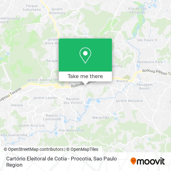 Cartório Eleitoral de Cotia - Procotia map