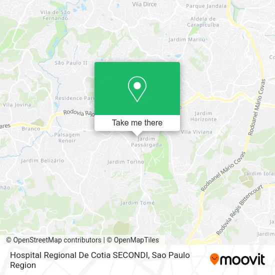 Hospital Regional De Cotia SECONDI map