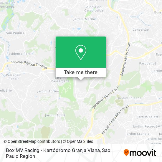 Box MV Racing - Kartódromo Granja Viana map