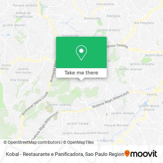 Mapa Kobal - Restaurante e Panificadora