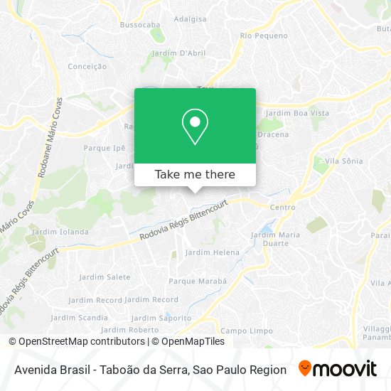 Mapa Avenida Brasil - Taboão da Serra