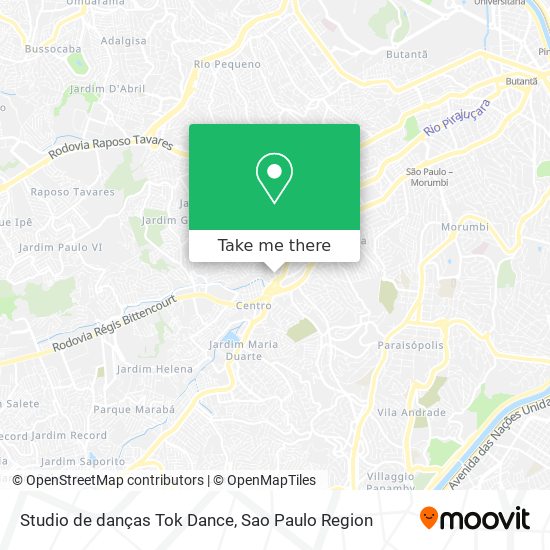Studio de danças Tok Dance map