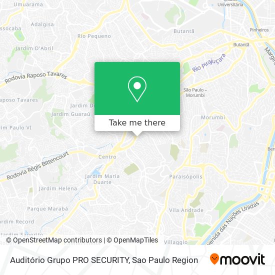 Auditório Grupo PRO SECURITY map