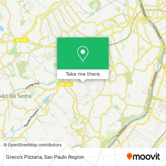 Mapa Greco's Pizzaria