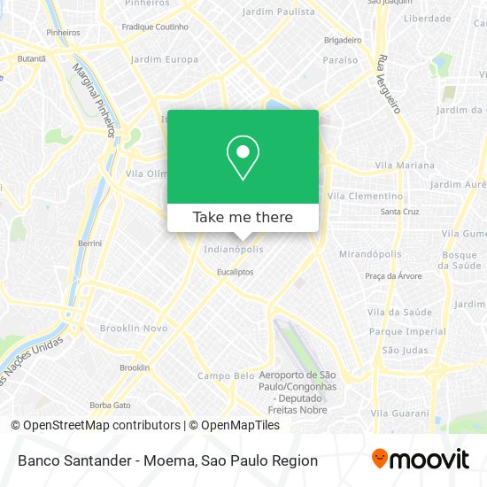 Banco Santander - Moema map