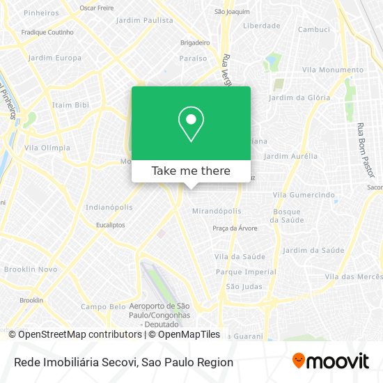 Rede Imobiliária Secovi map