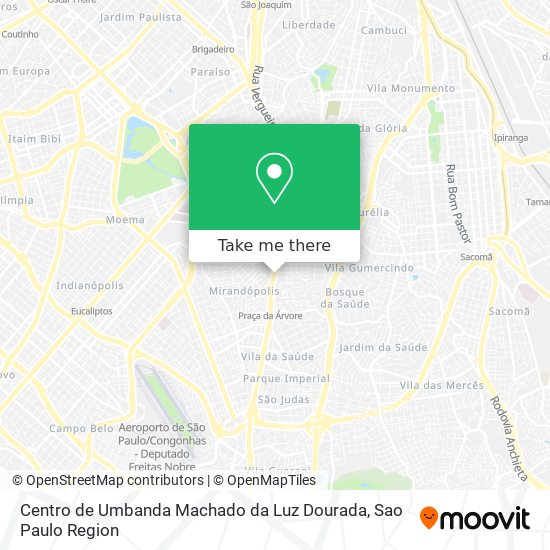 Mapa Centro de Umbanda Machado da Luz Dourada
