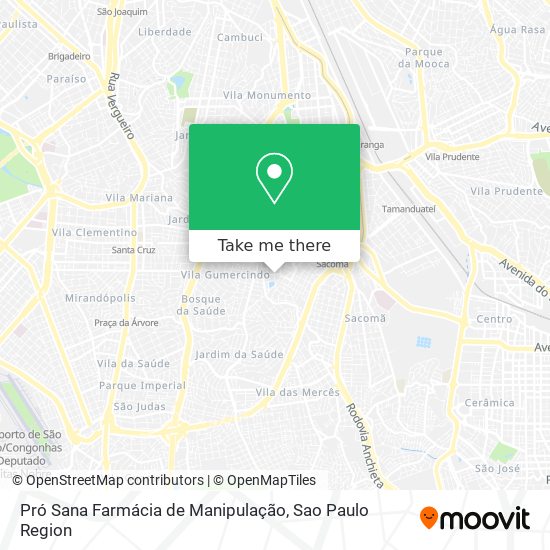 Mapa Pró Sana Farmácia de Manipulação