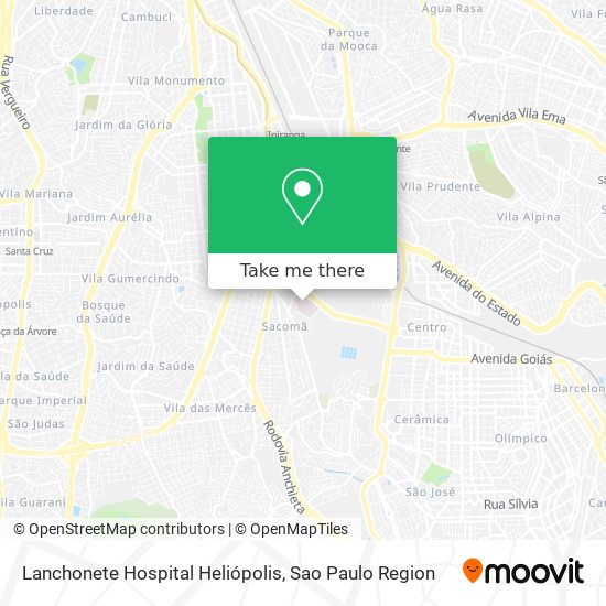 Mapa Lanchonete Hospital Heliópolis