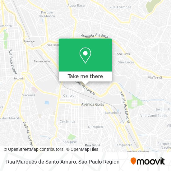 Mapa Rua Marquês de Santo Amaro
