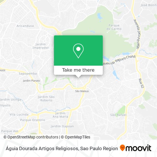 Mapa Águia Dourada Artigos Religiosos