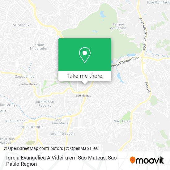 Mapa Igreja Evangélica A Videira em São Mateus