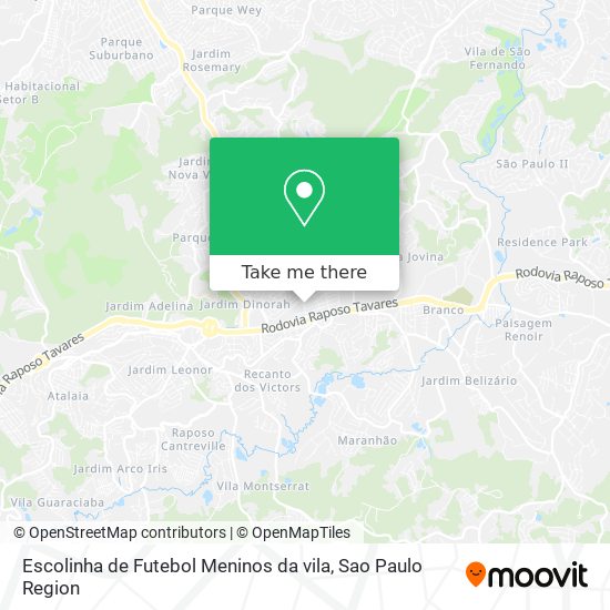 Escolinha de Futebol Meninos da vila map