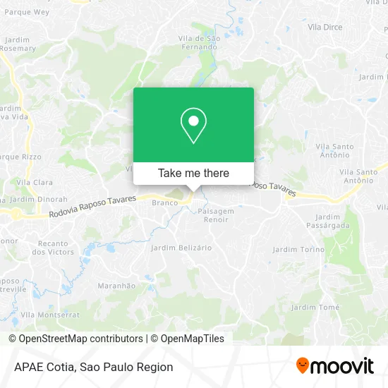 APAE Cotia map