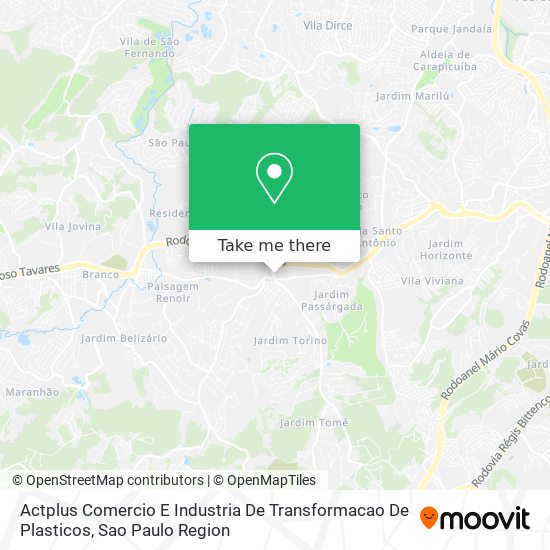 Actplus Comercio E Industria De Transformacao De Plasticos map