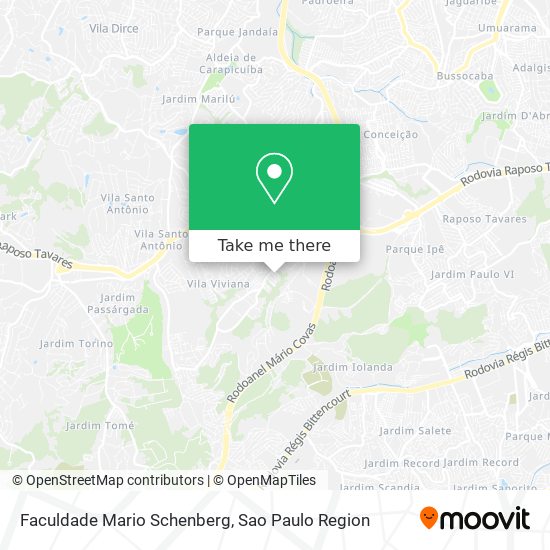 Mapa Faculdade Mario Schenberg