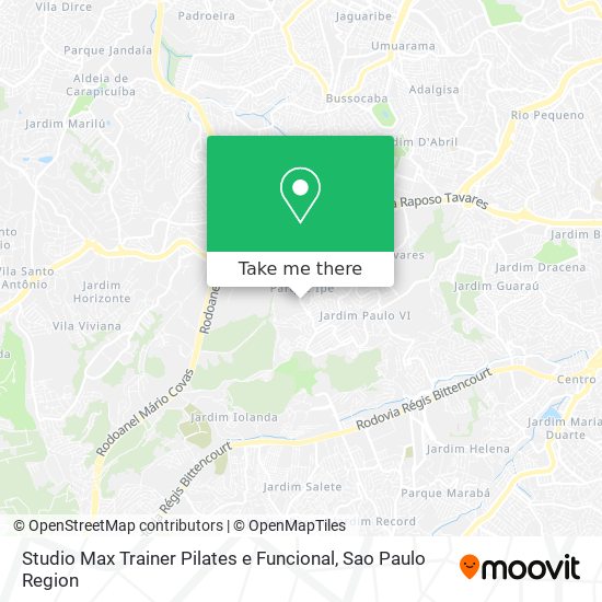 Mapa Studio Max Trainer Pilates e Funcional