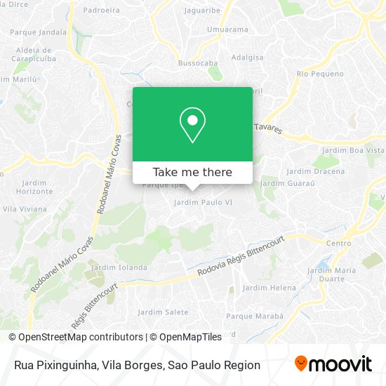 Rua Pixinguinha,  Vila Borges map