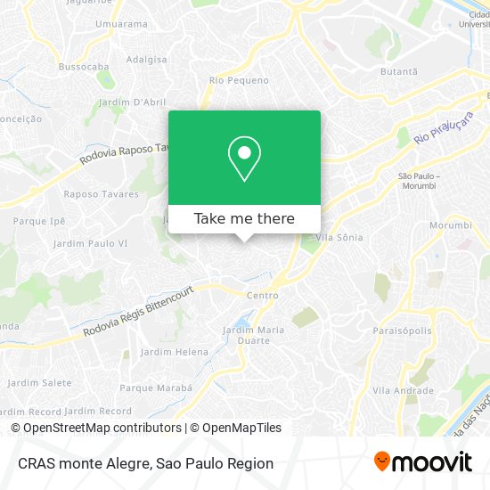 CRAS monte Alegre map