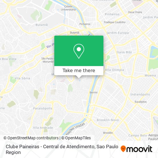 Clube Paineiras - Central de Atendimento map