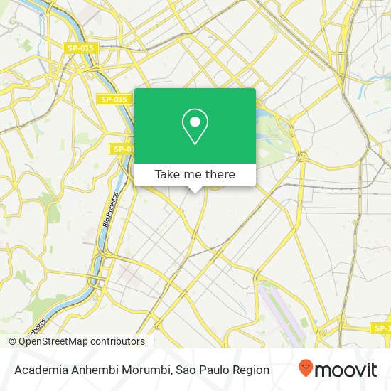 Mapa Academia Anhembi Morumbi