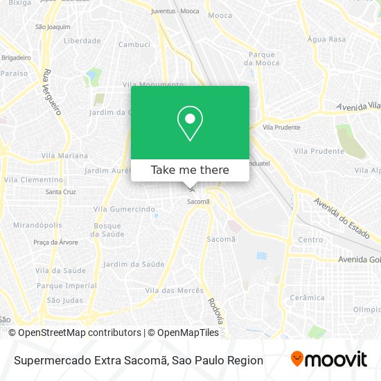 Supermercado Extra Sacomã map