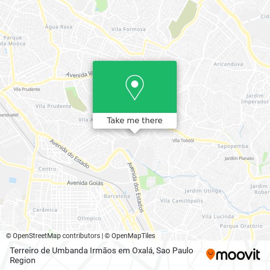 Terreiro de Umbanda Irmãos em Oxalá map