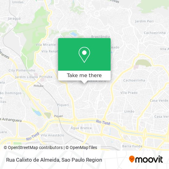 Mapa Rua Calixto de Almeida