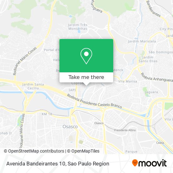 Avenida Bandeirantes 10 map