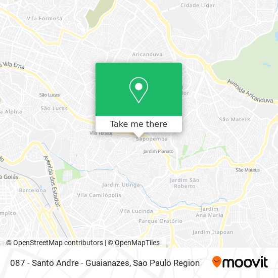 087 - Santo Andre - Guaianazes map