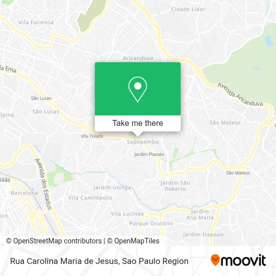 Rua Carolina Maria de Jesus map