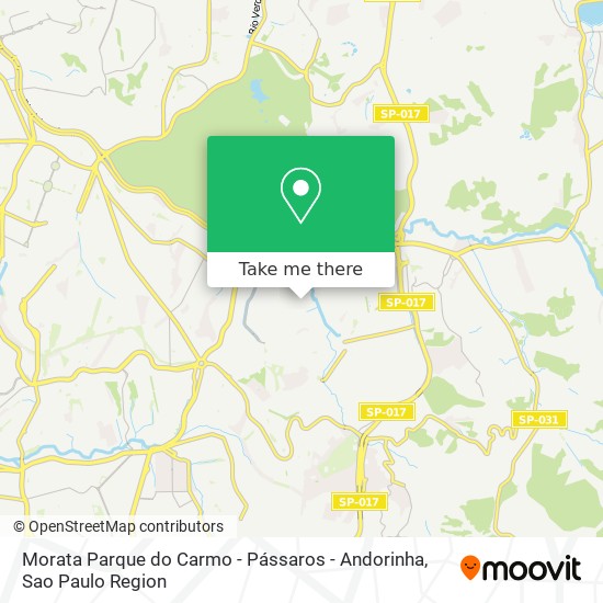 Mapa Morata Parque do Carmo - Pássaros - Andorinha