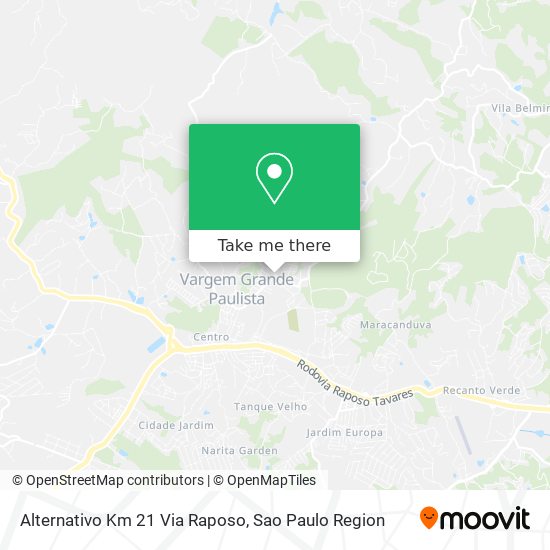 Alternativo Km 21 Via Raposo map