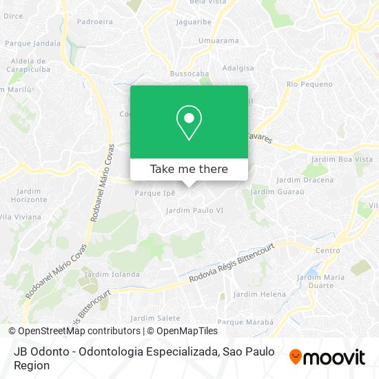 JB Odonto - Odontologia Especializada map