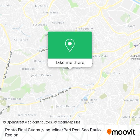Ponto Final Guarau / Jaqueline / Peri Peri map