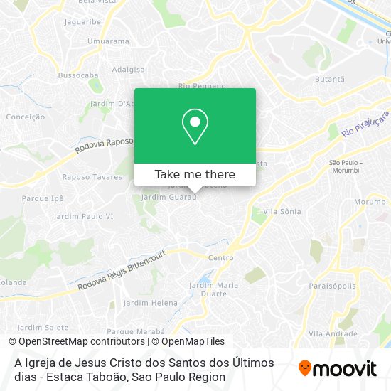 Mapa A Igreja de Jesus Cristo dos Santos dos Últimos dias - Estaca Taboão