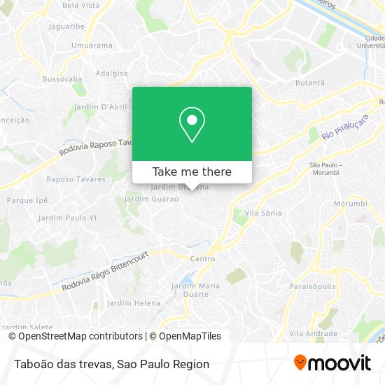 Mapa Taboão das trevas