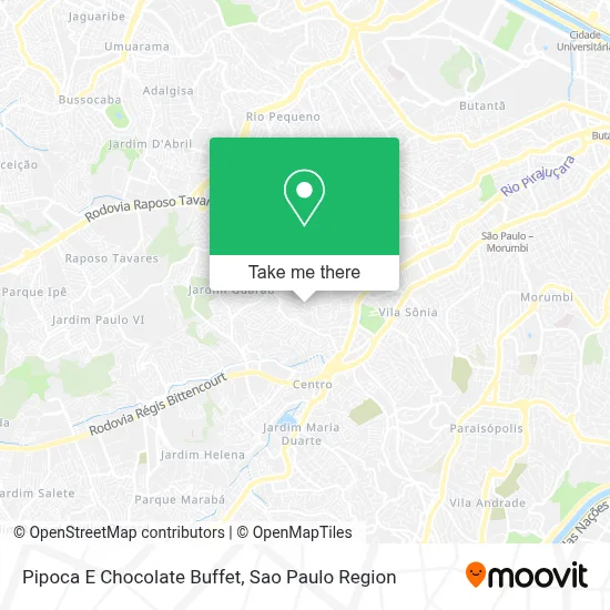 Pipoca E Chocolate Buffet map