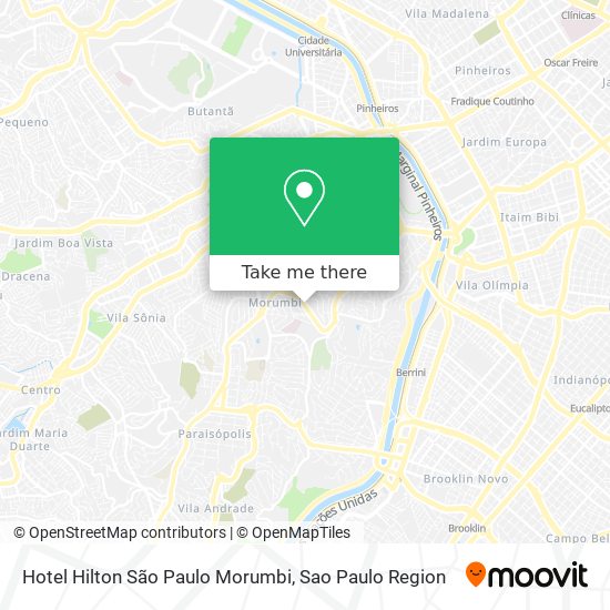 Hotel Hilton São Paulo Morumbi map