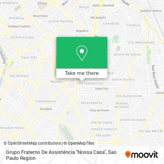 Grupo Fraterno De Assistência "Nossa Casa" map