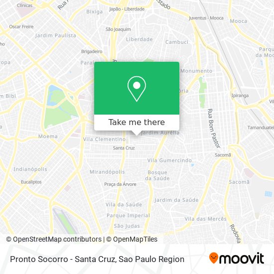 Pronto Socorro - Santa Cruz map