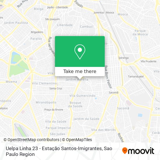 Uelpa Linha 23 - Estação Santos-Imigrantes map