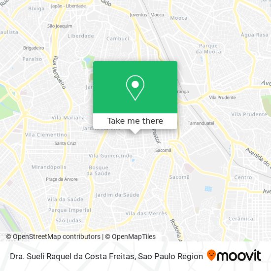 Dra. Sueli Raquel da Costa Freitas map