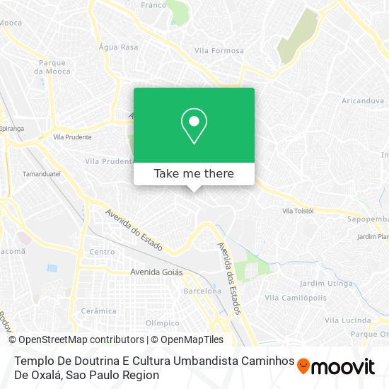 Templo De Doutrina E Cultura Umbandista Caminhos De Oxalá map